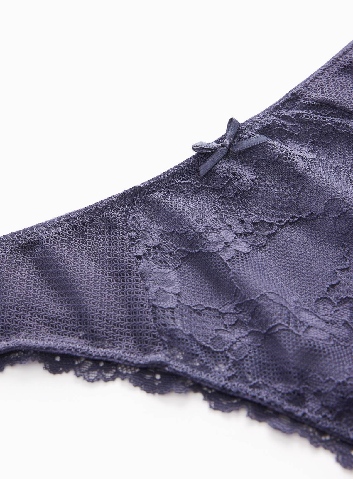 Indigo Lace Tanga Knickers 3 Pack 10 - Image 3